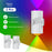 YSJ-008A 2Pcs RGB Night Light Smart Motion Sensor 4-level Brightness Magnetic Wall Light for Hallway - White - 2