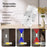 YSJ-008A 2Pcs RGB Night Light Smart Motion Sensor 4-level Brightness Magnetic Wall Light for Hallway - White - 4