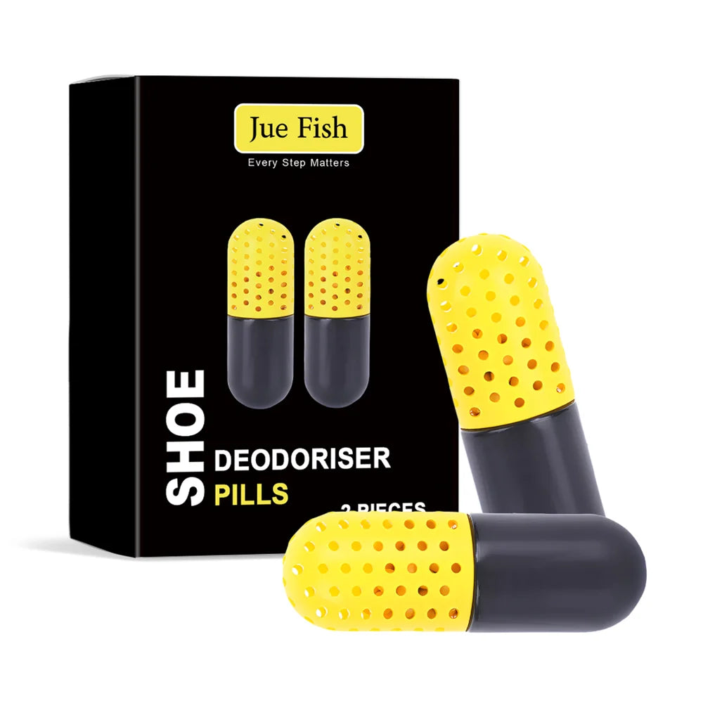 JUE-FISH 2Pcs Portable Shoe Deodorizer Capsules Fresh Scent Deep Odor Eliminator - 2Pcs - 1