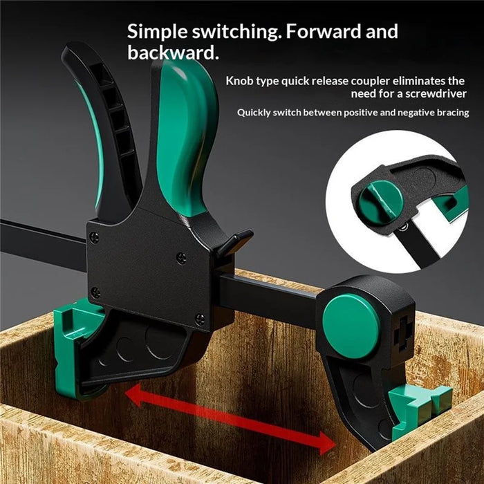 SENDA TOOLS 8 Inch Woodworking Clamp F-Type Heavy Duty Dual-Direction Adjustable Trigger Quick Release Clamp - 3