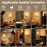 TWL004 Indoor Acrylic Motion Sensor Magnetic Wall Light Hill Texture Rechargeable Touch Control LED Stair Lamp - Gold - 6