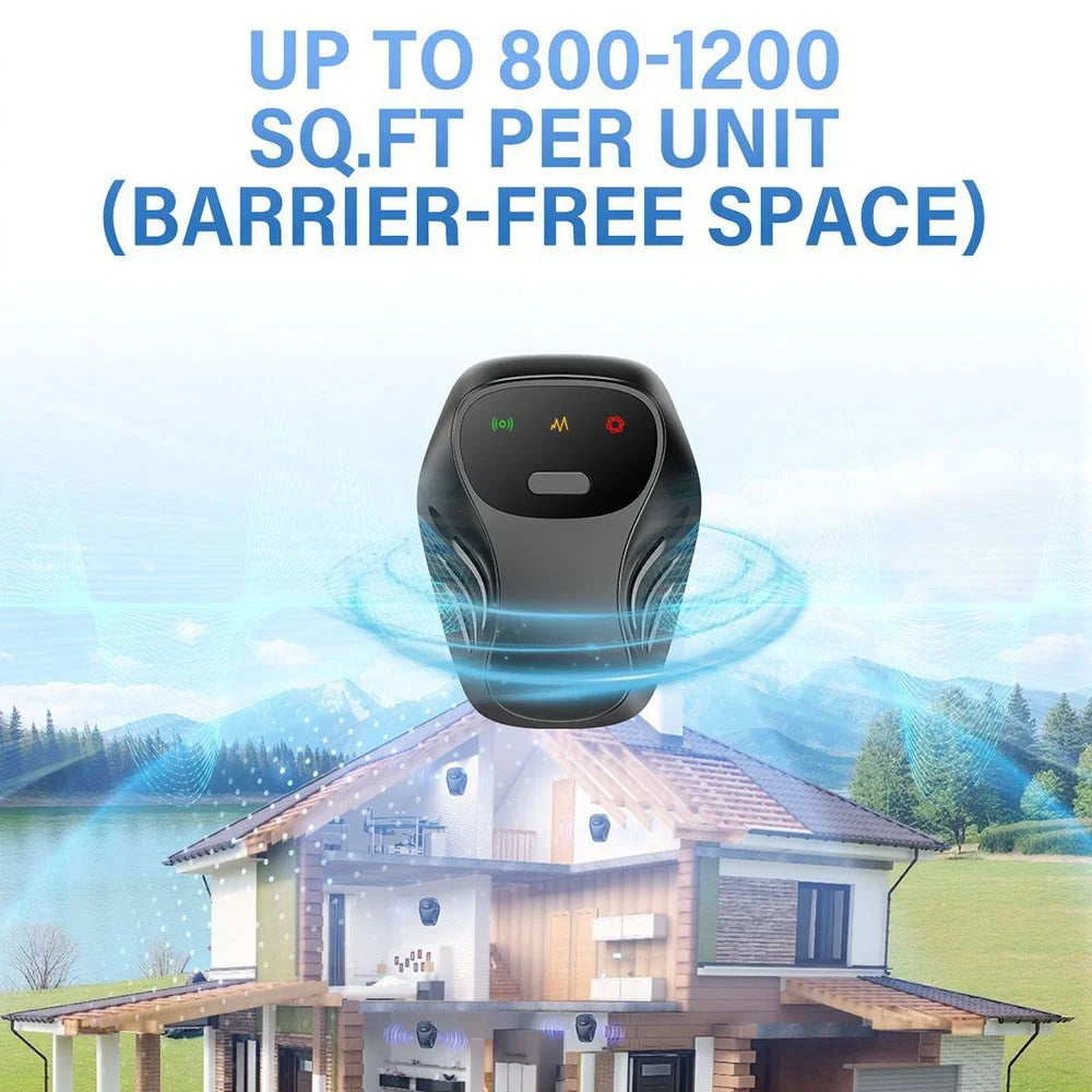 LC-905 Ultrasonic Pest Repeller 9-66KHz Plug-in Mice Repellent Mouse Deterrent Rat Repeller for Mosquito Cockroach - EU Plug - 7