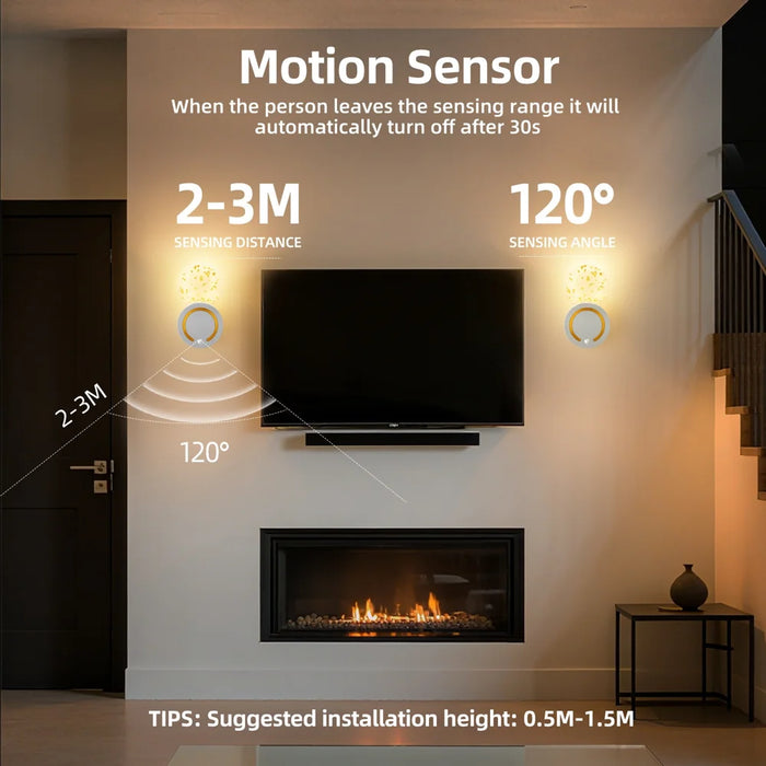 TWL006 Acrylic Bedside Night Light USB Rechargeable LED Motion Sensor Touch Dimmable Atmosphere Lamp - 1W Gold Foil Edition/Gold - 4