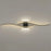 80cm Modern Wave LED Warm Wall Light Dual-Direction Dual Light Iron Nordic Style Wall Lamp for Bedroom Living Room - Black - 1