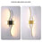 80cm Modern Wave LED Warm Wall Light Dual-Direction Dual Light Iron Nordic Style Wall Lamp for Bedroom Living Room - Black - 2