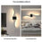 80cm Modern Wave LED Warm Wall Light Dual-Direction Dual Light Iron Nordic Style Wall Lamp for Bedroom Living Room - Black - 3