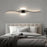 80cm Modern Wave LED Warm Wall Light Dual-Direction Dual Light Iron Nordic Style Wall Lamp for Bedroom Living Room - Black - 4