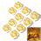 10Pcs Button Battery Operated Copper Wire String Lights 2m 20-LED Fairy Lamp for DIY Decoration - Warm White - 1
