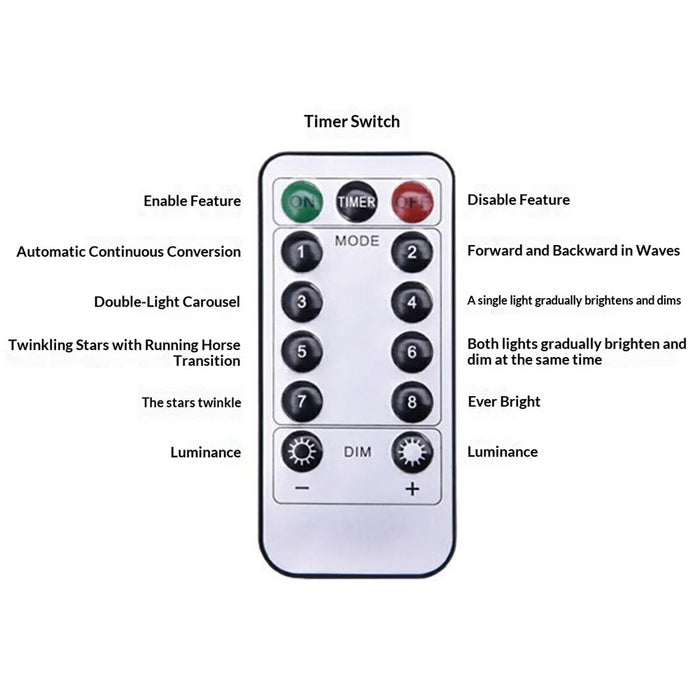 5m 50-LED USB Powered Copper Wire String Lights Remote Control 8 Modes Timer Fairy Lamp for Christmas Party Home Decoration - Warm White - 6