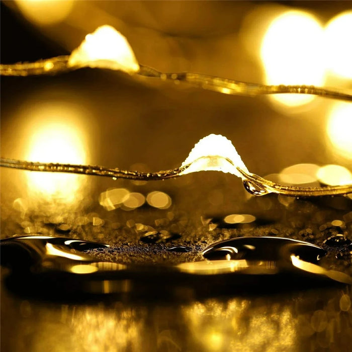 10m 100-LED USB Powered Copper Wire String Lights Remote Control 8 Modes Timer Fairy Lamp for Christmas Party Home Decoration - Warm White - 4