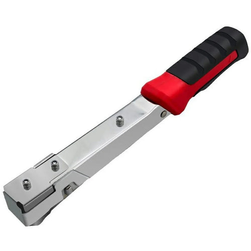 Manual Nail Gun Hammer Style U-Shape Door Nails Auto Feed Alloy Body TPR Handle for Woodworking Frame - 1