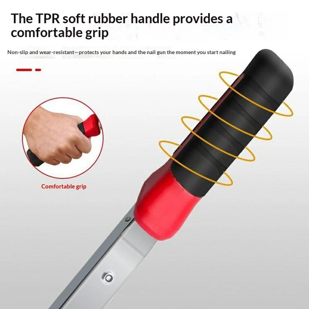 Manual Nail Gun Hammer Style U-Shape Door Nails Auto Feed Alloy Body TPR Handle for Woodworking Frame - 5