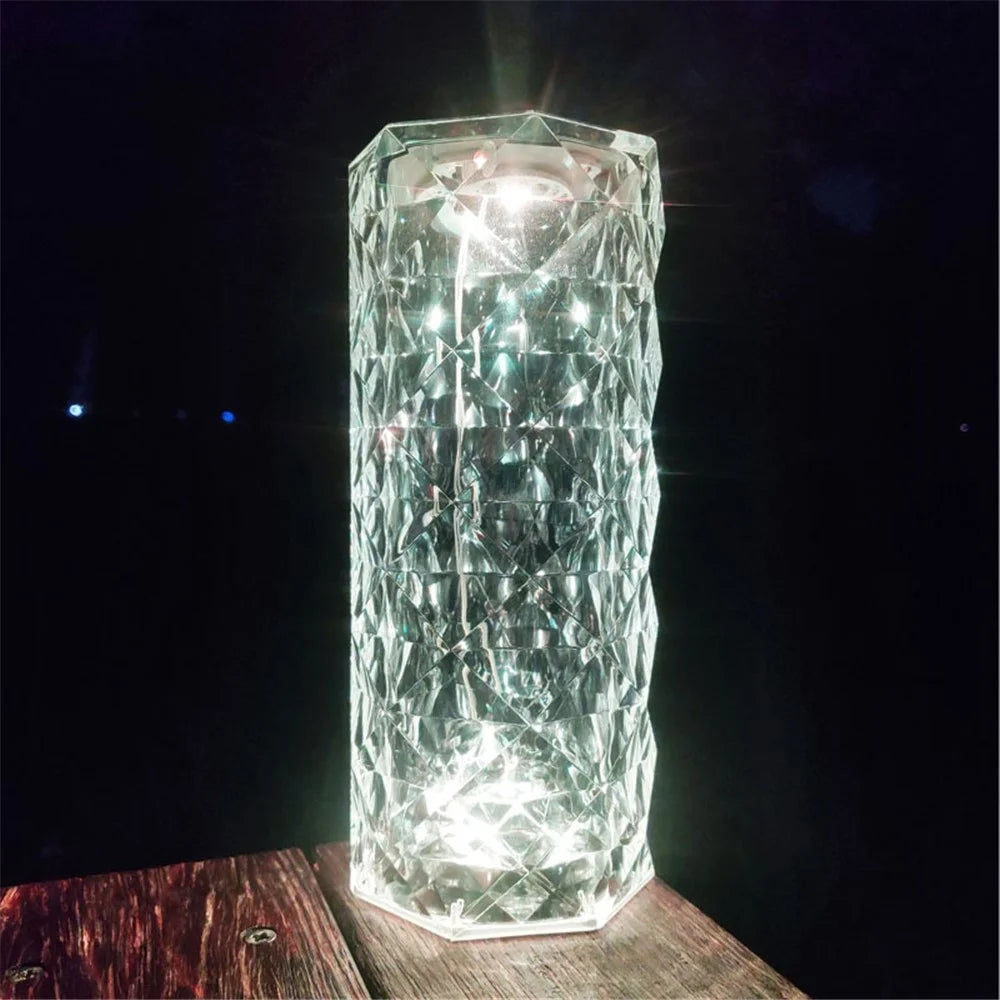 RS-ZSTD Size S Crystal Lamp Rose Diamond Table Lamp 16 Colors RGB with Touch and Remote Control for Home Living Room, Bedroom, Bar - 7