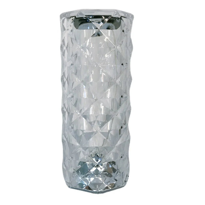 RS-ZSTD Size L Crystal Lamp 16 Color Changing RGB Night Light USB Charging Romantic LED Rose Shape Diamond Texture Table Lamp with Touch APP Remote Control - 1