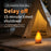 HZ-K03 LED Flame Lamp 2000K Warm Light Dimmable Rechargeable for Camping Outdoor Decor - 4
