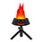 HZ-K02 Simulation Flame LED Lamp 1800mAh Rechargeable Halloween Pumpkin Firepit Light - Black - 1
