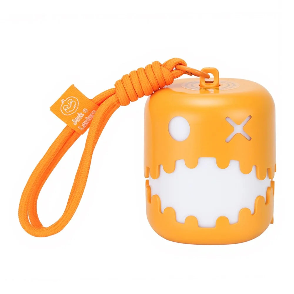 HZ-K10 Halloween Pumpkin LED Night Light 7-Color RGB Rechargeable Lantern with Pull Cord - 1