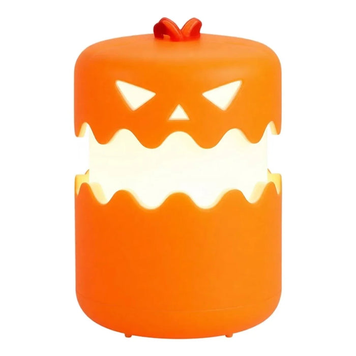 Halloween Pumpkin Lantern Retractable LED Night Light 1800mAh Type-C Rechargeable - Orange - 1