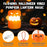 Halloween Pumpkin Lantern Retractable LED Night Light 1800mAh Type-C Rechargeable - Orange - 6