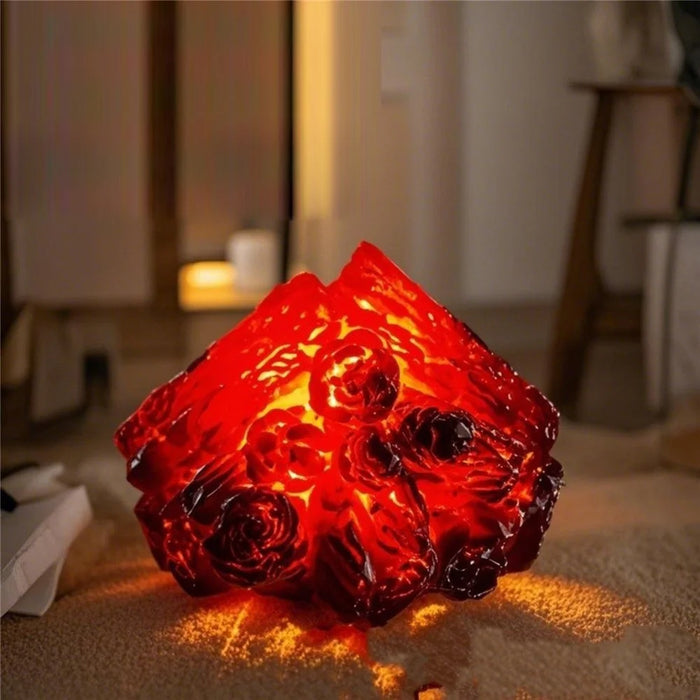 K06 LED Charcoal Flame Lamp Dual Mode USB Rechargeable Simulated Wood Burning Night Light - 7