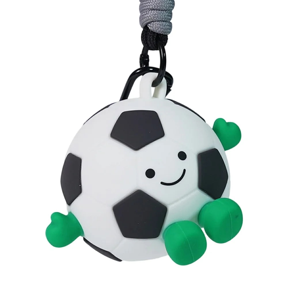 Sports Ball Silicone Night Light RGB Touch Dimmable USB-C Rechargeable Pendant Lamp - Football - 1