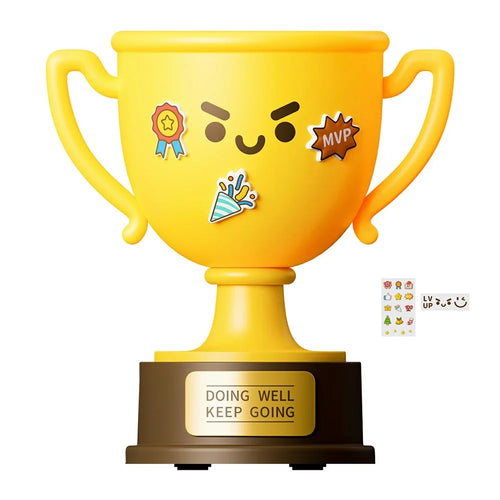 DIY Trophy Night Light Tap-to-Light Kids Bedside Lamp USB Rechargeable 3-Level Dimmable - Style A - 1