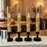 4Pcs Simulation Candle Copper Wire LED Lamp with Remote Control Battery Powered Halloween Table Decor - Black Base - 1