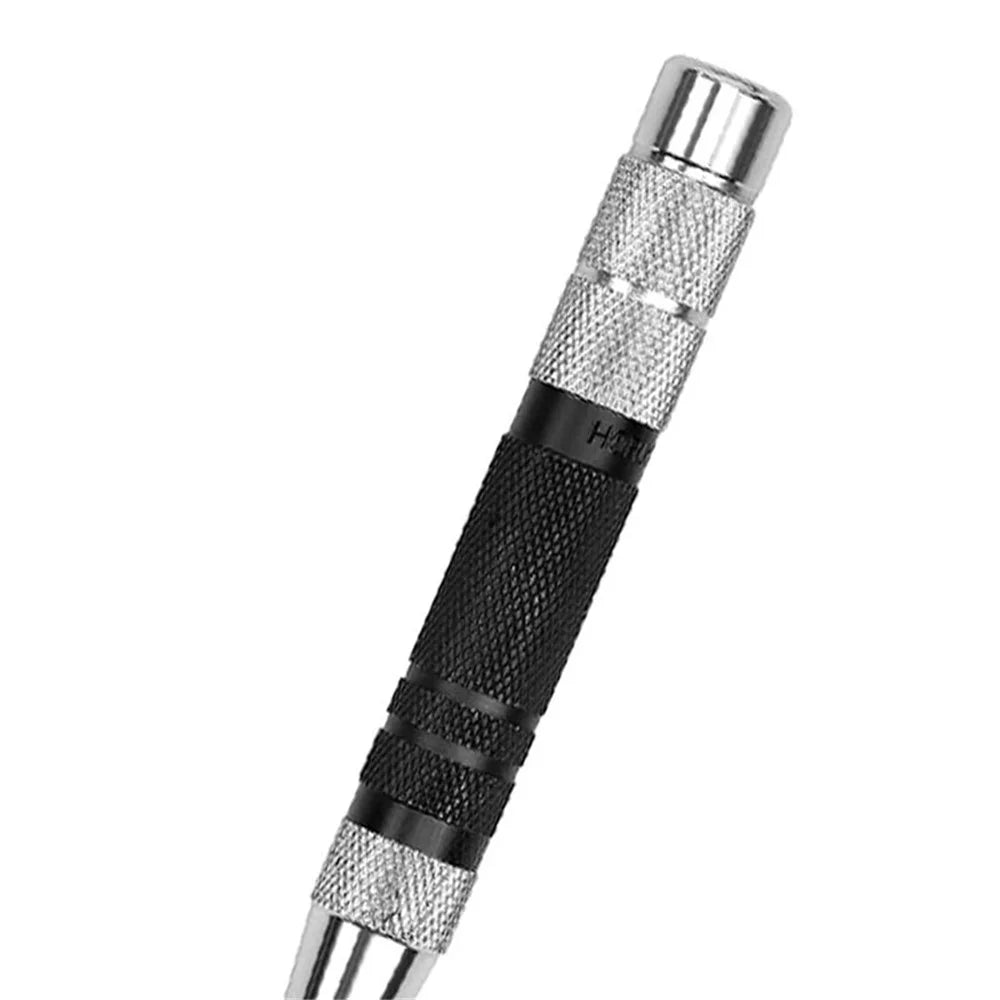 6-inch Super Strong Automatic Center Punch Set Steel Spring Loaded Center Hole Punch with Adjustable Tension, Handheld Punch Tool for Metal, Wood - 5