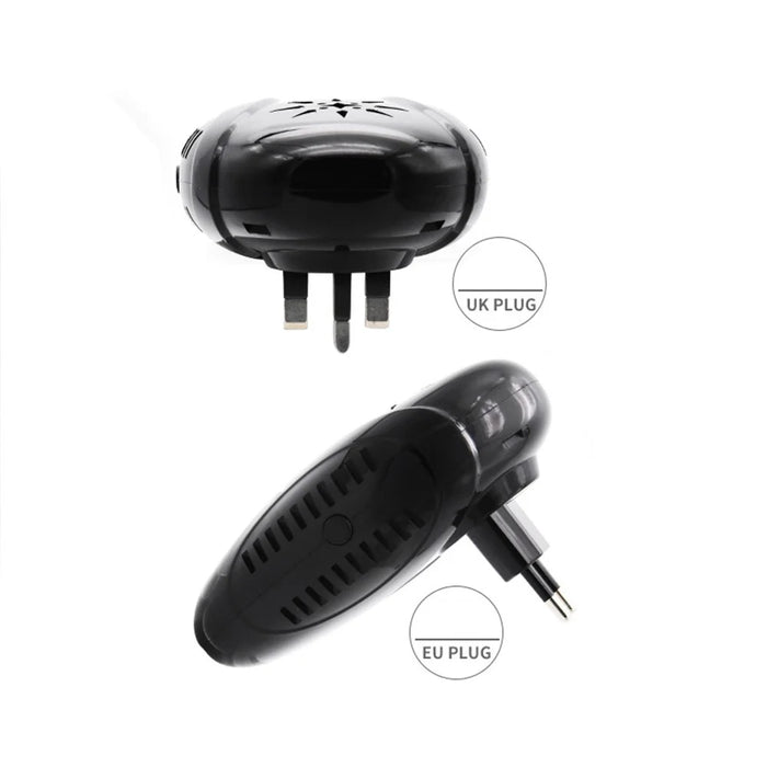 GETTER Electronic Rat Repellent Ultrasonic Mice Cockroach Pest Control Repeller - Black / UK Plug - 7