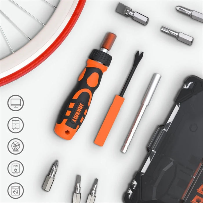 JAKEMY JM-6124 Portable Screwdriver Combo Set with 45 Bits Household Multifunction Repair Tool Kit - 4
