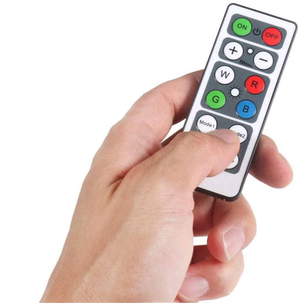 YD-002 3Pcs Remote Control RGBW Cabinet Light Battery Powered Dimmable Night Light for Kitchen Closet Stairs - 7