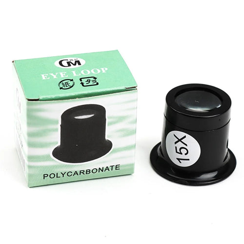 GM Portable Monocular Magnifier Magnifying Glass 15X Eye Loops Magnifier Watch Jewelry Loupe Repair Tool - 1