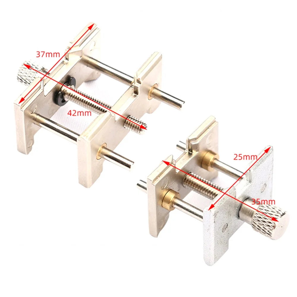 Reversible Metal Watch Movement Holder Set Watchmaker Clamp Repair Tool - 6