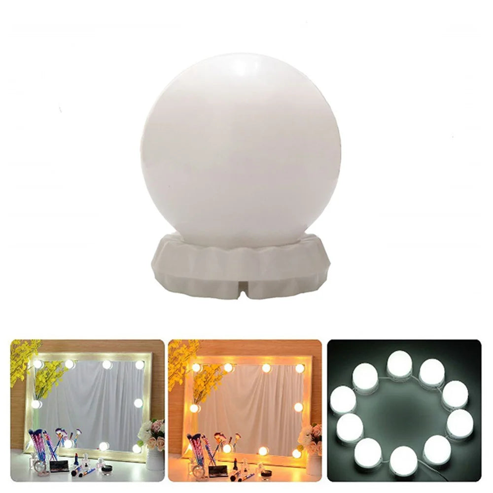 LED Vanity Lights for Mirror 10 Dimmable Bulbs Vanity Mirror Lights Kit 3 Color Modes USB Makeup Lights - 5