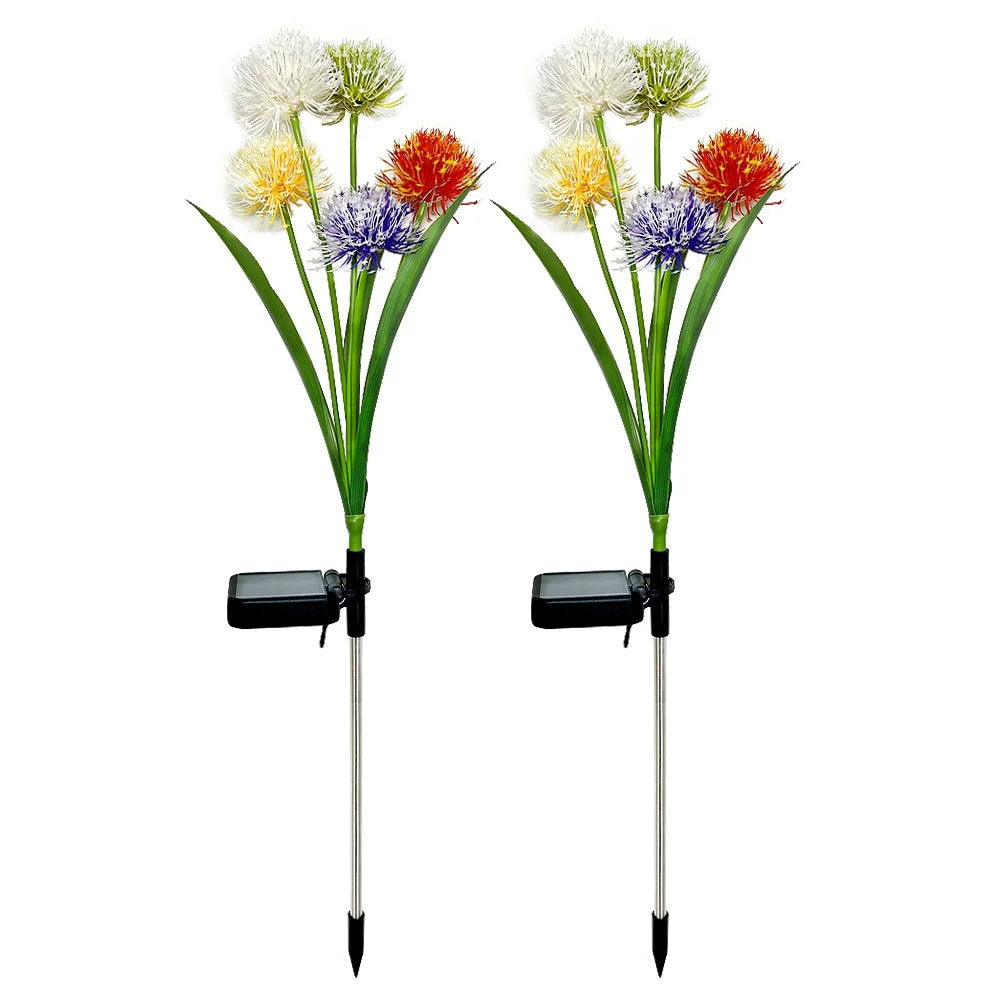 2Pcs Solar Powered Garden Lawn Lamp IP65 Waterproof Outdoor Gardening Light for Home Decoration - 1
