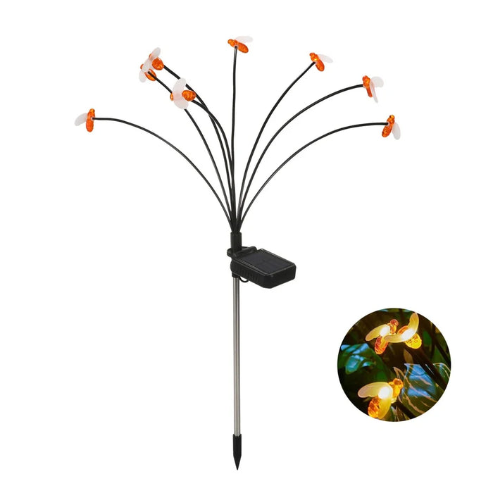Solar Bee Firefly Light Outdoor Waterproof 8-LED Lamp Garden Decorative Light Yard Patio Pathway Decoration - 1