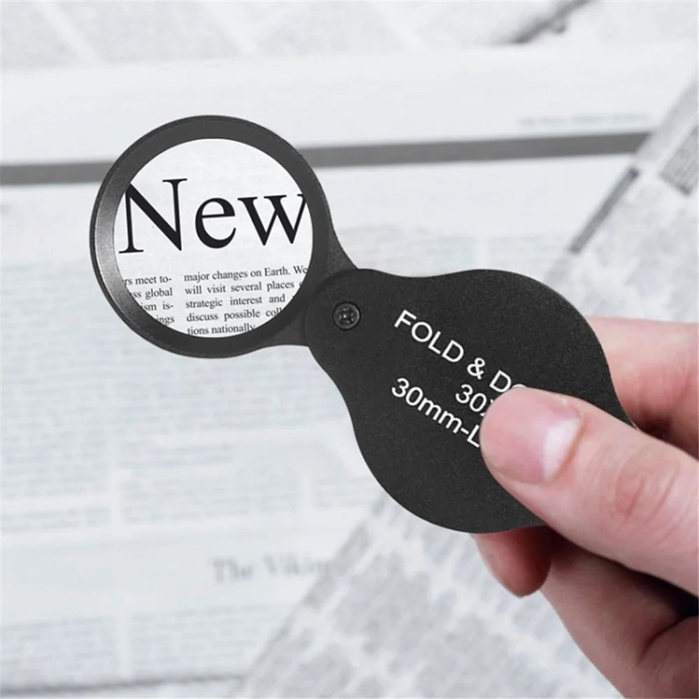 30mm Loupe Optical Glass Lens 30X Magnifier Jewelry Identification Folding Magnifying Glass - 2