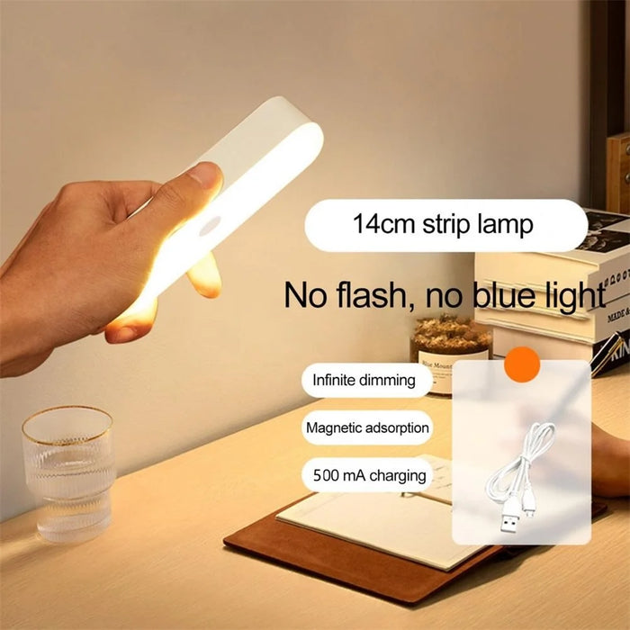 TA-053 14cm Rechargeable Light Bar Home Cabinet Magnetic Human Body Sensor LED Night Light - White Light - 3