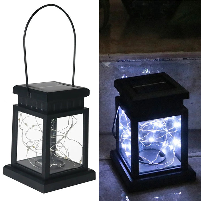 Outdoor LED Landscape Garden Light Decoration Hanging Rainproof Solar Light (String Light - Hook Version) - Cold White - 1