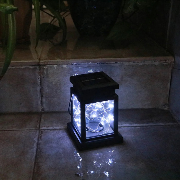 Outdoor LED Landscape Garden Light Decoration Hanging Rainproof Solar Light (String Light - Hook Version) - Cold White - 3