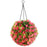 Artificial Flower Grass Ball Chandelier Outdoor Garden Hanging Solar Lamp Topiary Ball Light, Size L - 2