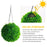 Rechargeable LED Light Green Grass Ball Chandelier Home Decor Solar Lamp Outdoor Artificial Plant Ball, Size: S - 4