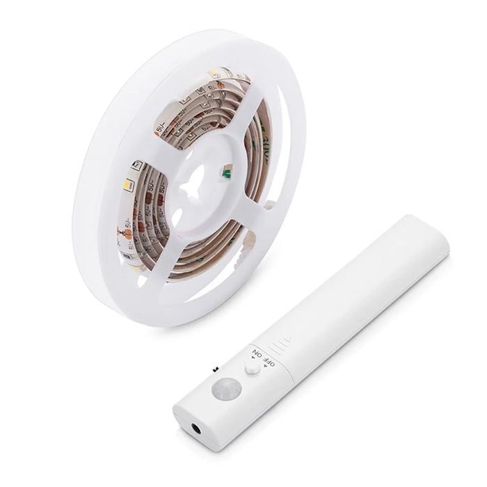 2m 60-LEDs Home Bathroom Cabinet Backlit Light Strip 5V Battery Powered Sensing Lamp - Warm-White Light - 2