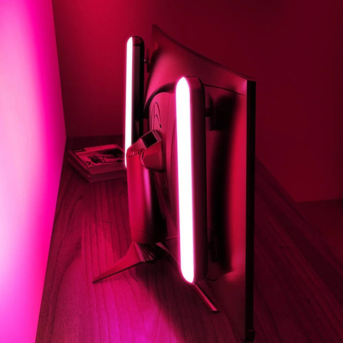 2PCS Bluetooth-compatible RGB Light Bar Color Changing Night Lamp Ambiance Music Sync TV Backlight with 24-key Remote Control - 6