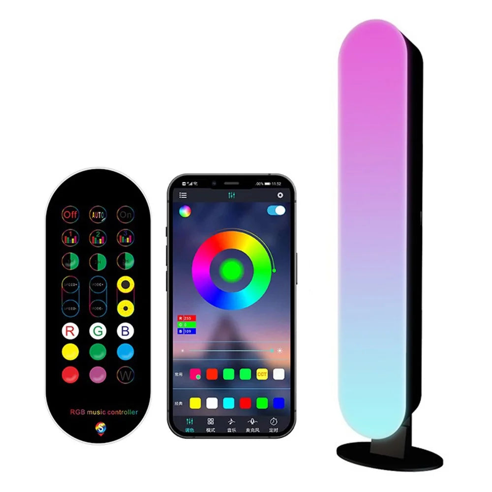 Ambiance Music Sync TV Backlight Bluetooth-compatible RGB Light Bar Color Changing Night Lamp with 24-key Remote Control - 1