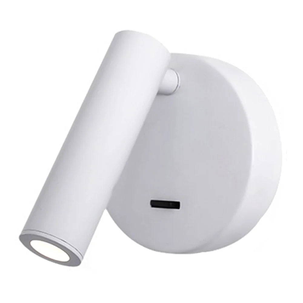 3105 Bedroom Bedside Wall Lamp 350-Degree Rotatable Reading Light Spotlight with Switch, 3W Warm Light - White - 1