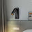 3103 Bedside Wall Lamp 350-Degree Rotatable Wall Sconce Reading Light with Switch, 3W Warm Light - Black - 3