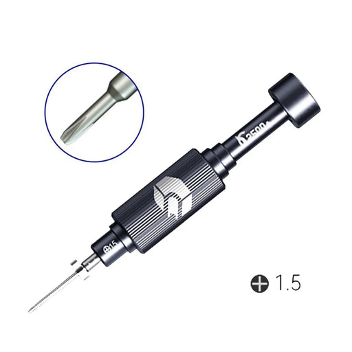 JAKEMY JM-8190 Aviation Aluminum Alloy Magnetic Screwdriver Set with S-2 Alloy Bits for Smart Phone, Watch Repair -  Cross 1.5 - 1