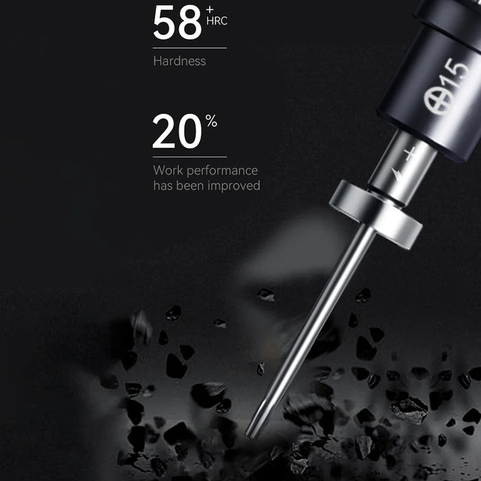 JAKEMY JM-8190 Aviation Aluminum Alloy Magnetic Screwdriver Set with S-2 Alloy Bits for Smart Phone, Watch Repair -  Cross 1.5 - 2