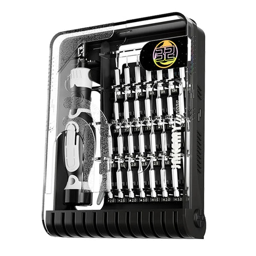 JAKEMY JM-8189 32-in-1 Multi-Function Cross Screwdriver Set Electronic Device Screwdriver Repair Tool Kit with 30 Bits - Black - 1